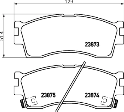 8DB 355 010-251 BEHR/HELLA/PAGID Комплект тормозных колодок, дисковый тормоз