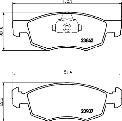 Комплект тормозных колодок, дисковый тормоз BEHR/HELLA/PAGID 8DB 355 010-321