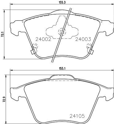 8DB 355 011-051 BEHR/HELLA/PAGID Комплект тормозных колодок, дисковый тормоз