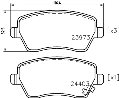 8DB 355 012-301 BEHR/HELLA/PAGID Комплект тормозных колодок, дисковый тормоз