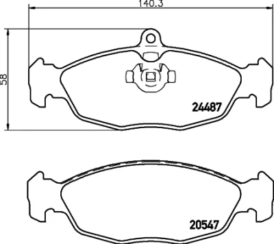 8DB 355 013-031 BEHR/HELLA/PAGID Комплект тормозных колодок, дисковый тормоз