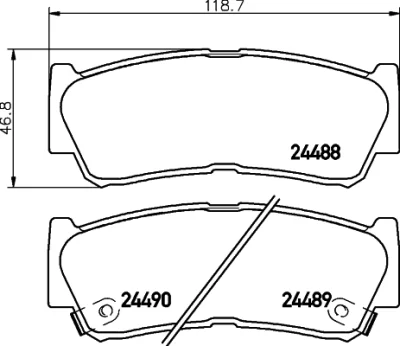 8DB 355 013-081 BEHR/HELLA/PAGID Комплект тормозных колодок, дисковый тормоз