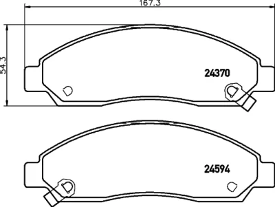 8DB 355 013-291 BEHR/HELLA/PAGID Комплект тормозных колодок, дисковый тормоз