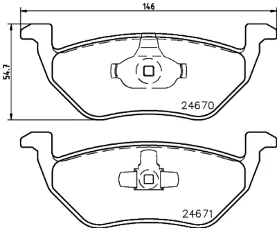 8DB 355 014-951 BEHR/HELLA/PAGID Комплект тормозных колодок, дисковый тормоз