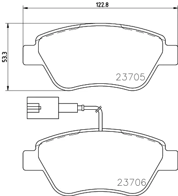 Комплект тормозных колодок, дисковый тормоз BEHR/HELLA/PAGID 8DB 355 016-071