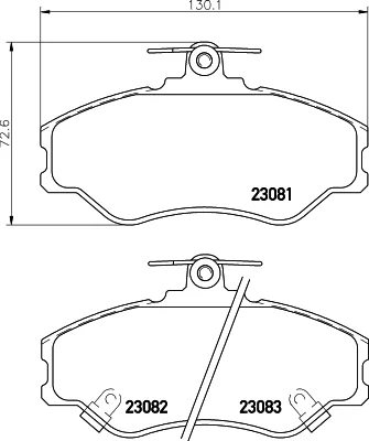 Комплект тормозных колодок, дисковый тормоз BEHR/HELLA/PAGID 8DB 355 016-641