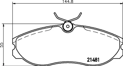 8DB 355 016-651 BEHR/HELLA/PAGID Комплект тормозных колодок, дисковый тормоз