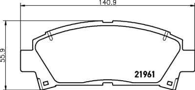 Комплект тормозных колодок, дисковый тормоз BEHR/HELLA/PAGID 8DB 355 016-721