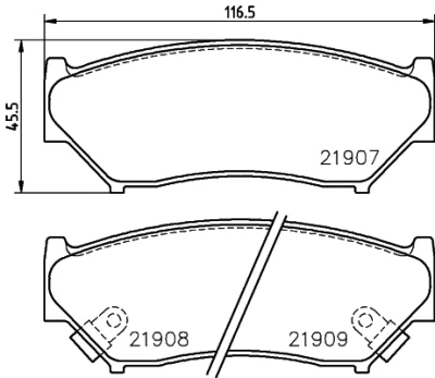 8DB 355 016-911 BEHR/HELLA/PAGID Комплект тормозных колодок, дисковый тормоз