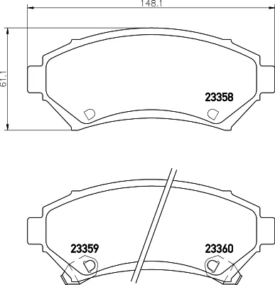 Комплект тормозных колодок, дисковый тормоз BEHR/HELLA/PAGID 8DB 355 016-951