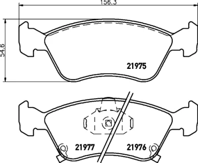 Комплект тормозных колодок, дисковый тормоз BEHR/HELLA/PAGID 8DB 355 016-981