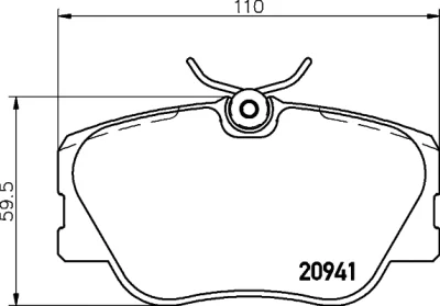 8DB 355 017-601 BEHR/HELLA/PAGID Комплект тормозных колодок, дисковый тормоз