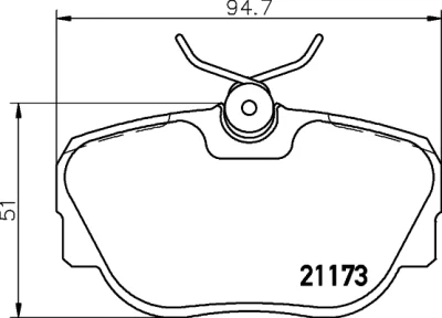 8DB 355 017-811 BEHR/HELLA/PAGID Комплект тормозных колодок, дисковый тормоз