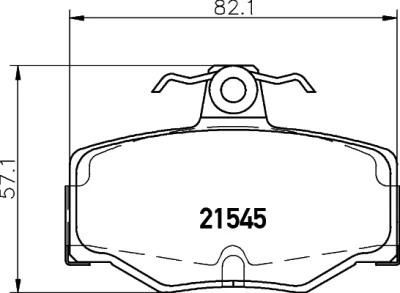 8DB 355 018-021 BEHR/HELLA/PAGID Комплект тормозных колодок, дисковый тормоз