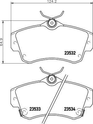 8DB 355 018-651 BEHR/HELLA/PAGID Комплект тормозных колодок, дисковый тормоз