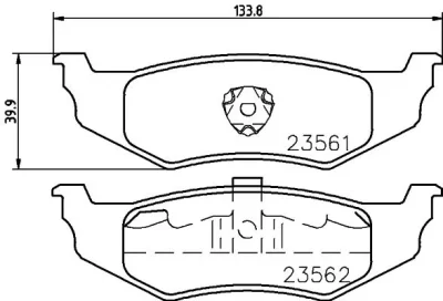 Комплект тормозных колодок, дисковый тормоз BEHR/HELLA/PAGID 8DB 355 018-661