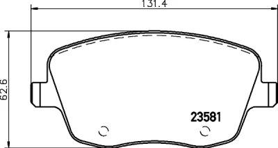 8DB 355 018-801 BEHR/HELLA/PAGID Комплект тормозных колодок, дисковый тормоз
