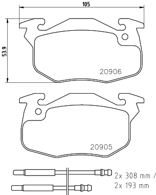 8DB 355 019-131 BEHR/HELLA/PAGID Комплект тормозных колодок, дисковый тормоз