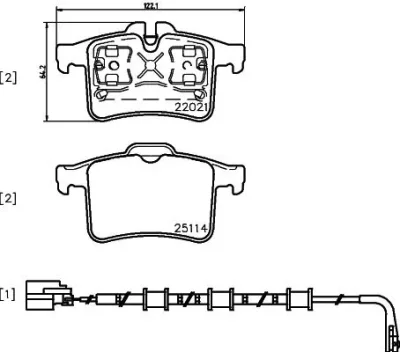 8DB 355 021-561 BEHR/HELLA/PAGID Комплект тормозных колодок, дисковый тормоз