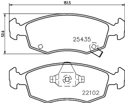 8DB 355 021-751 BEHR/HELLA/PAGID Комплект тормозных колодок, дисковый тормоз