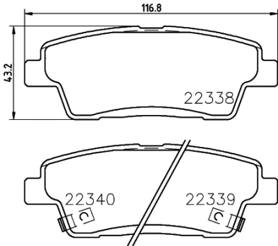 8DB 355 024-841 BEHR/HELLA/PAGID Комплект тормозных колодок, дисковый тормоз