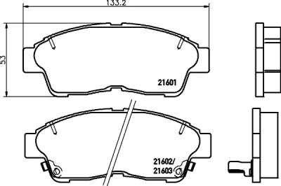 Комплект тормозных колодок, дисковый тормоз BEHR/HELLA/PAGID 8DB 355 027-101