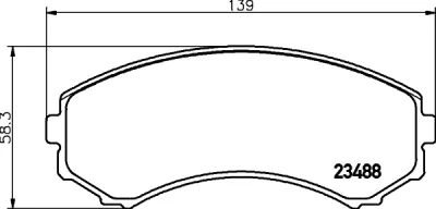 Комплект тормозных колодок, дисковый тормоз BEHR/HELLA/PAGID 8DB 355 027-551