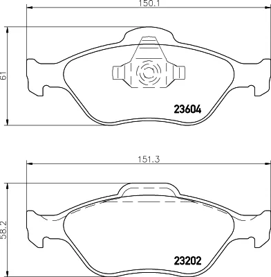 Комплект тормозных колодок, дисковый тормоз BEHR/HELLA/PAGID 8DB 355 027-761