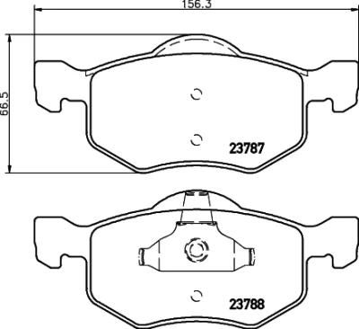 Комплект тормозных колодок, дисковый тормоз BEHR/HELLA/PAGID 8DB 355 027-951