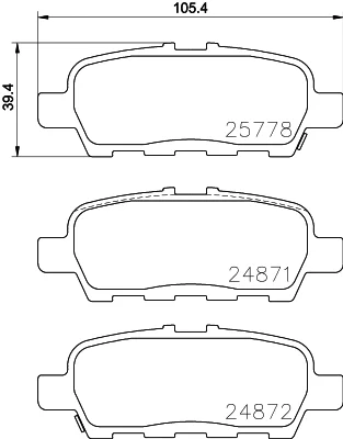 Комплект тормозных колодок, дисковый тормоз BEHR/HELLA/PAGID 8DB 355 028-021
