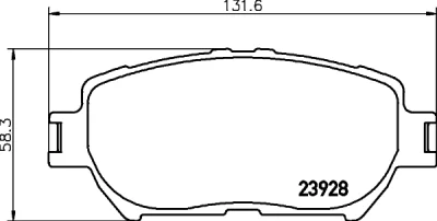 Комплект тормозных колодок, дисковый тормоз BEHR/HELLA/PAGID 8DB 355 028-051