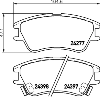 8DB 355 028-371 BEHR/HELLA/PAGID Комплект тормозных колодок, дисковый тормоз