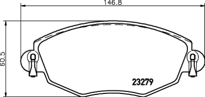 8DB 355 029-581 BEHR/HELLA/PAGID Комплект тормозных колодок, дисковый тормоз