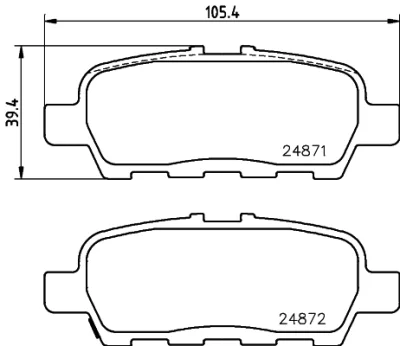 Комплект тормозных колодок, дисковый тормоз BEHR/HELLA/PAGID 8DB 355 029-691