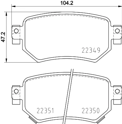 8DB 355 034-911 BEHR/HELLA/PAGID Комплект тормозных колодок, дисковый тормоз