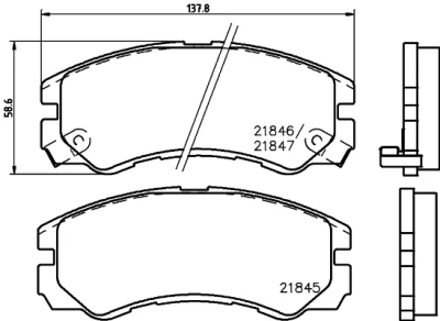 8DB 355 034-921 BEHR/HELLA/PAGID Комплект тормозных колодок, дисковый тормоз