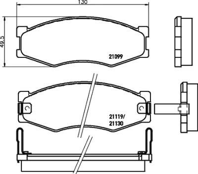 8DB 355 036-581 BEHR/HELLA/PAGID Комплект тормозных колодок, дисковый тормоз