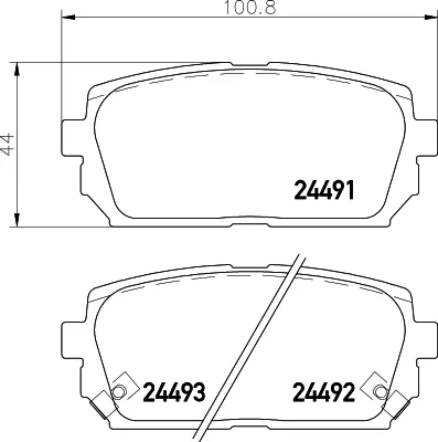 Комплект тормозных колодок, дисковый тормоз BEHR/HELLA/PAGID 8DB 355 037-571