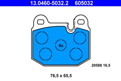 13.0460-5032.2 ATE Комплект тормозных колодок, дисковый тормоз