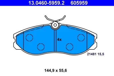 13.0460-5959.2 ATE Комплект тормозных колодок, дисковый тормоз