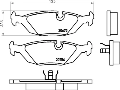 T0307 BEHR/HELLA/PAGID Комплект тормозных колодок, дисковый тормоз