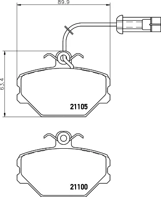 T0353 BEHR/HELLA/PAGID Комплект тормозных колодок, дисковый тормоз