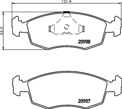 T1005 BEHR/HELLA/PAGID Комплект тормозных колодок, дисковый тормоз