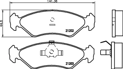 T1022 BEHR/HELLA/PAGID Комплект тормозных колодок, дисковый тормоз