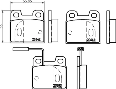 T1056 BEHR/HELLA/PAGID Комплект тормозных колодок, дисковый тормоз