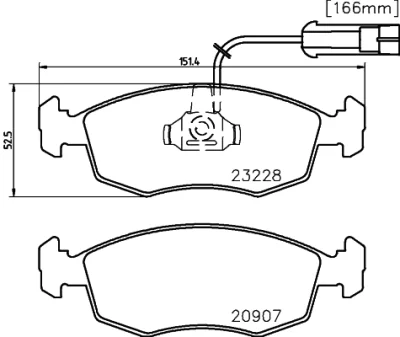 T1161 BEHR/HELLA/PAGID Комплект тормозных колодок, дисковый тормоз