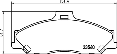 T1282 BEHR/HELLA/PAGID Комплект тормозных колодок, дисковый тормоз