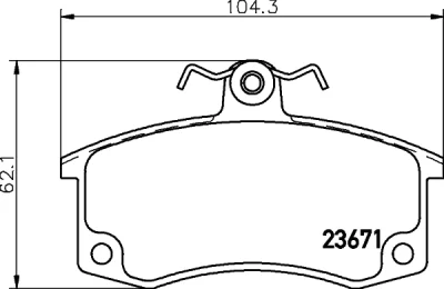Комплект тормозных колодок, дисковый тормоз BEHR/HELLA/PAGID T1349