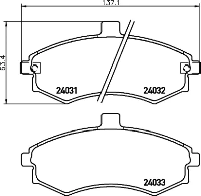 T1367 BEHR/HELLA/PAGID Комплект тормозных колодок, дисковый тормоз