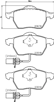 T1388 BEHR/HELLA/PAGID Комплект тормозных колодок, дисковый тормоз
